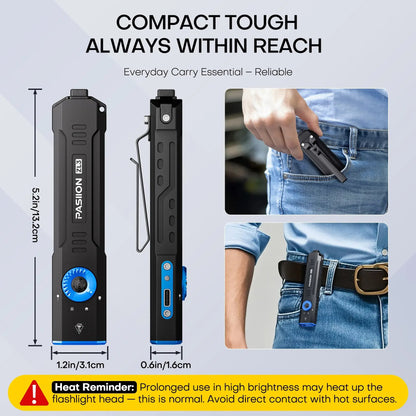 PASIION ZL3 Pro Rechargeable EDC Flashlight