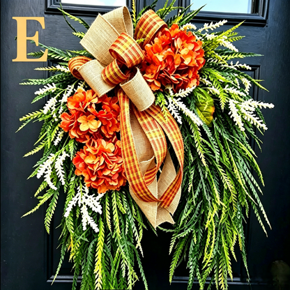 🌸Handcrafted Hydrangea Wreath – The Perfect All-Season Front Door Decor